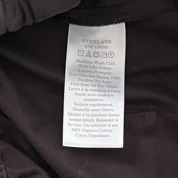 Everlane Womens Pull On Pant Size 6 Black High Waist Straight Leg Organic Cotton - Picture 10 of 15